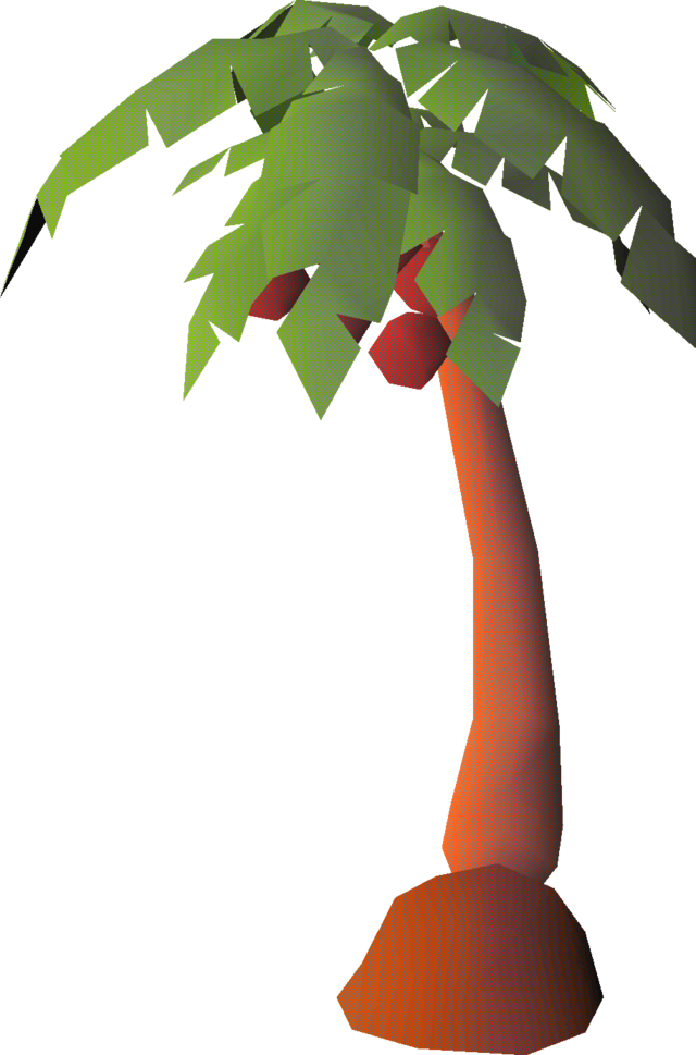 low poly palm tree
